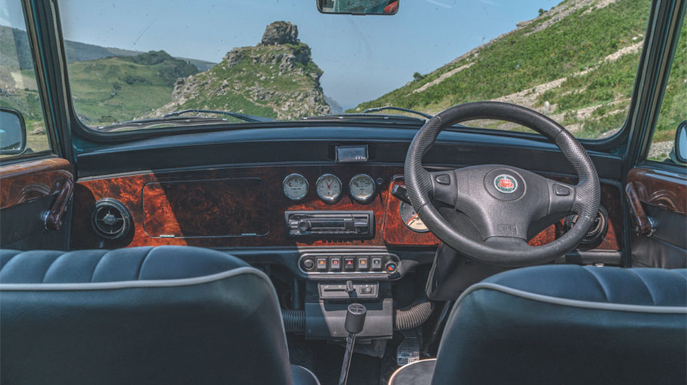 Classic Mini road trip Mini interior